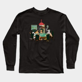 Poker Dogs Pixel art Long Sleeve T-Shirt